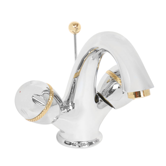 Relax Faucet One Hole Hot and Cold Chrome Gold