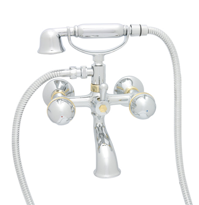 Relax Bath Mixer Exposed with Hand Shower Chrome Gold