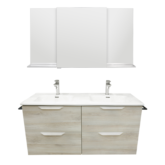 Double Wash Basin Cabinet with Mirror