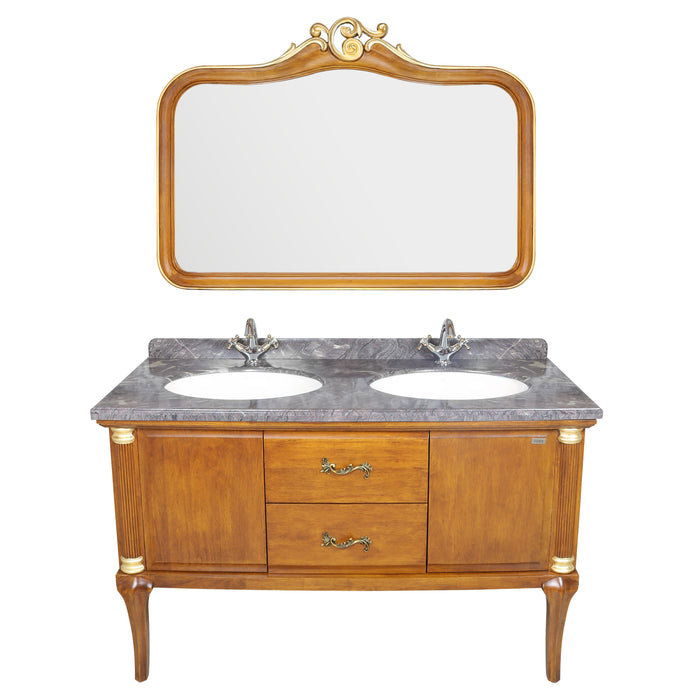 Double Wash Basin Cabinet with Mirror